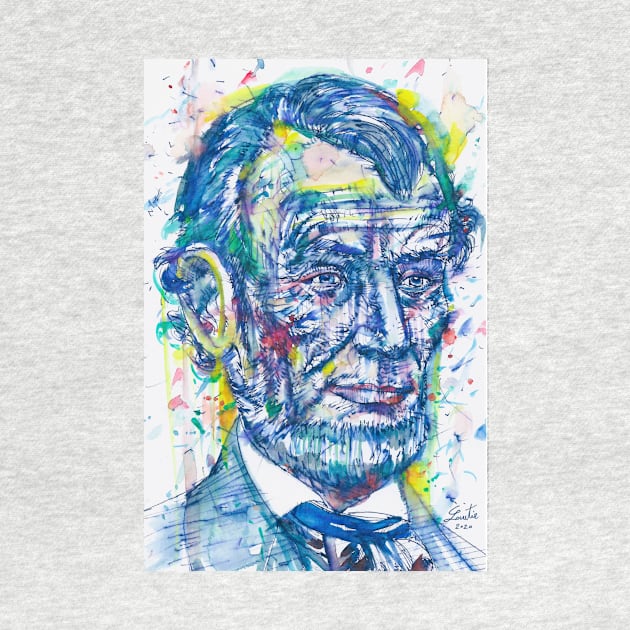 ABRAHAM LINCOLN watercolor and ink portrait .2 by lautir